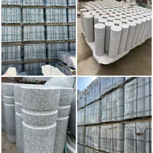 昭通 芝麻白花岗岩挡车柱、隔离柱多少钱