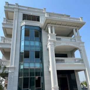 昭通 芝麻白花岗岩别墅外墙干挂效果展示