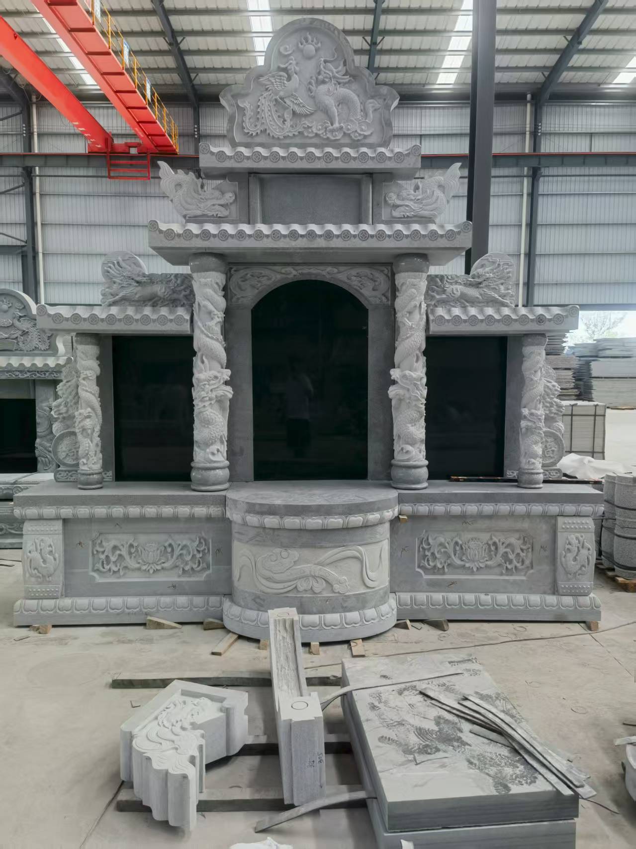 昭通 芝麻灰高档墓碑，土墓，可定制